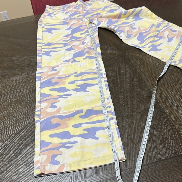 NWT‎ Topshop Pastel Camo High Waist Wide Leg Jeans, US 4 - Picture 16 of 16